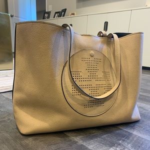 Tory Burch Perforated Logo sand dune purse